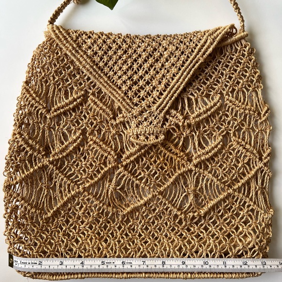 Vintage woven handbag / messenger *unused* - Picture 2 of 4